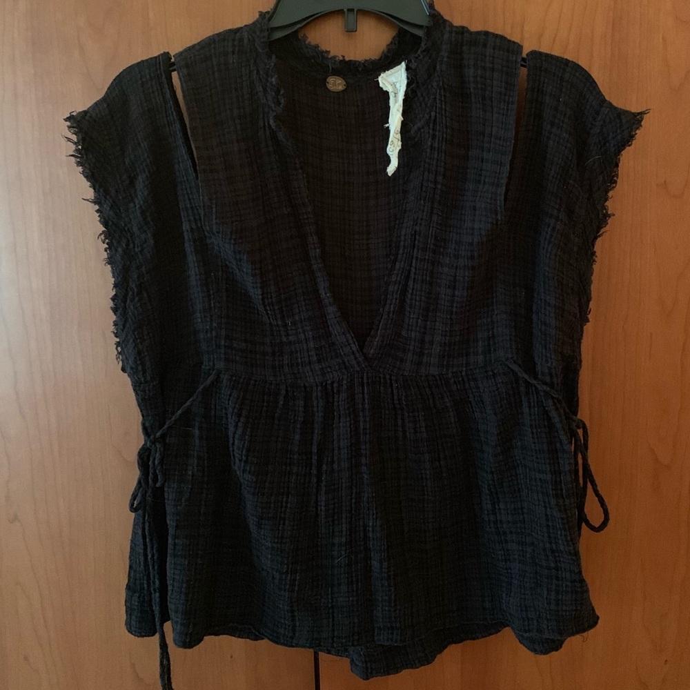 Free People black gauze Top